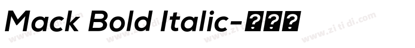 Mack Bold Italic字体转换